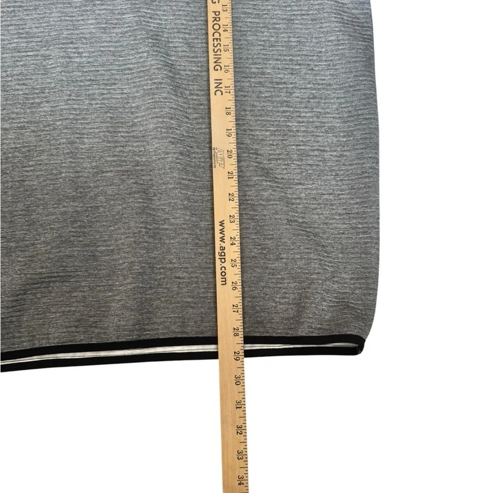 J.Crew Snap Neck Pullover XL Heather Gray Performance Knit Sweatshirt W132